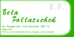 bela pollatschek business card